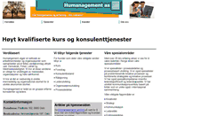 Desktop Screenshot of humanagement.no