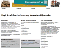 Tablet Screenshot of humanagement.no